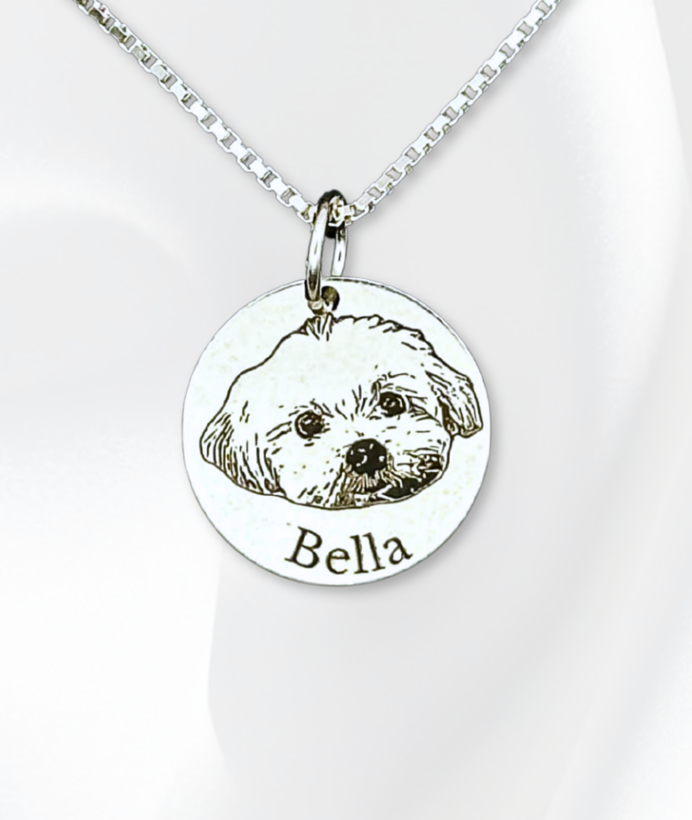 Lănțișor Argint Personalizat - Fața Animăluțului Tău