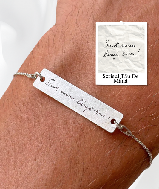 Brățară Argint Personalizată - Scrisul Tău de Mână