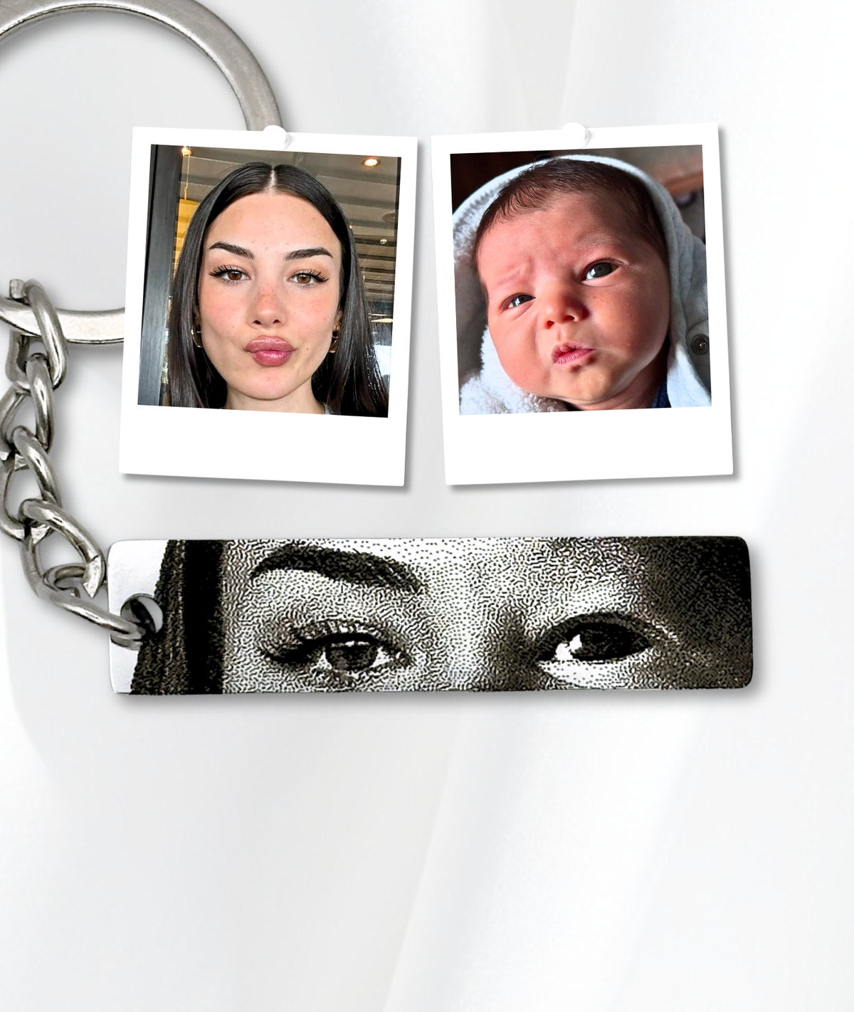 Breloc Cu Ochii Voștri - Gravat Realist – cadou personalizat gravat