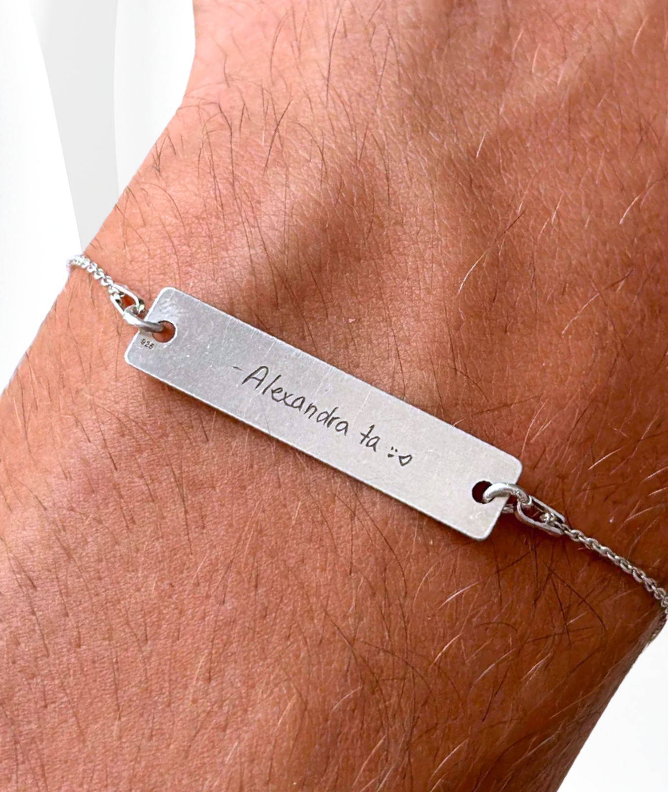 Brățară Argint Personalizată - Scrisul Tău de Mână
