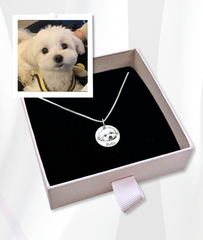 Lănțișor Argint Personalizat - Fața Animăluțului Tău