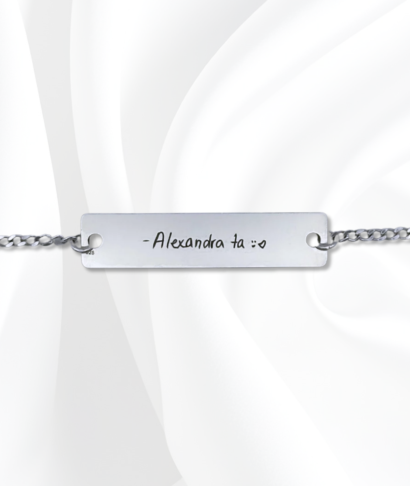 Brățară Argint Personalizată - Scrisul Tău de Mână