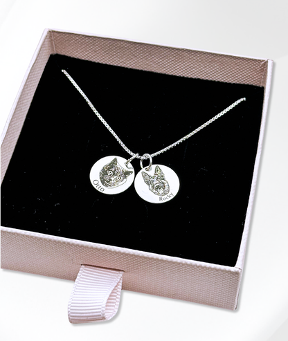 Lănțișor Argint Personalizat - Fața Animăluțului Tău