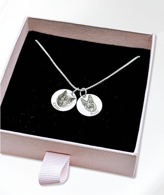 Lănțișor Argint Personalizat - Fața Animăluțului Tău