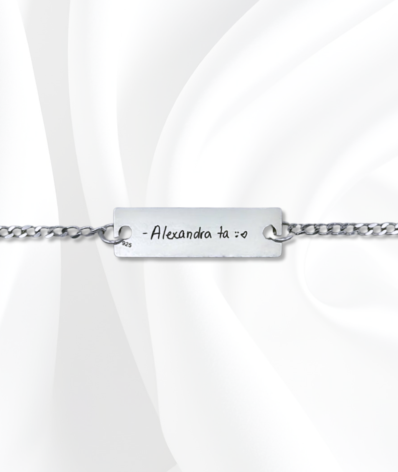 Brățară Argint Personalizată - Scrisul Tău de Mână