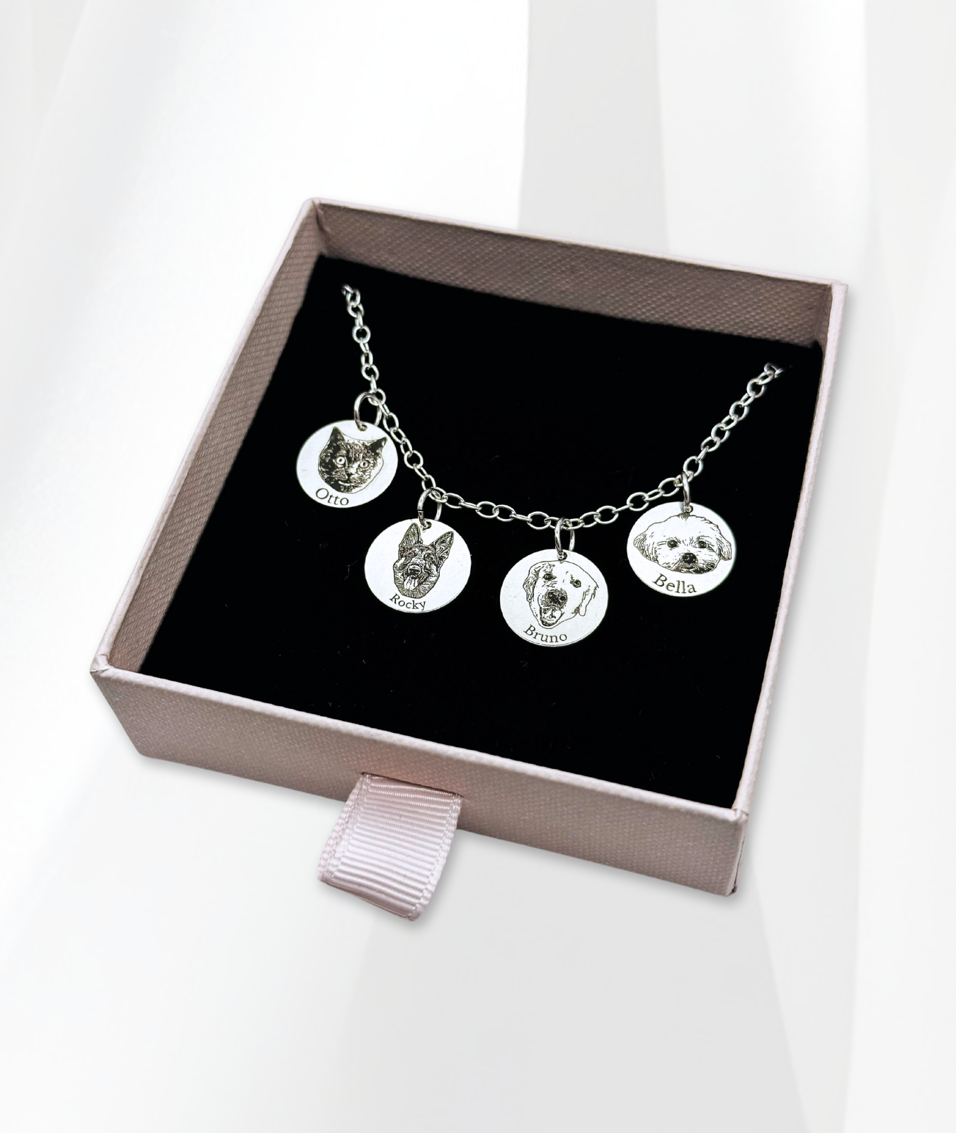 Lănțișor Argint Personalizat - Fața Animăluțului Tău