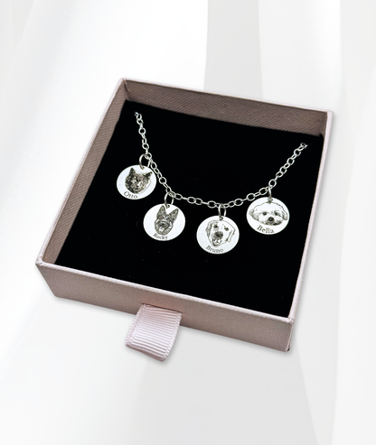 Lănțișor Argint Personalizat - Fața Animăluțului Tău