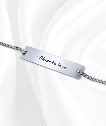 Brățară Argint Personalizată - Scrisul Tău de Mână