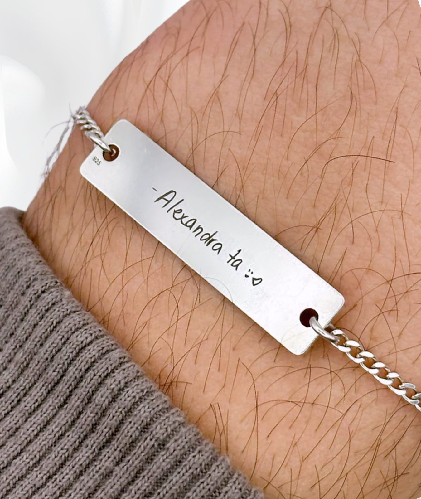 Brățară Argint Personalizată - Scrisul Tău de Mână