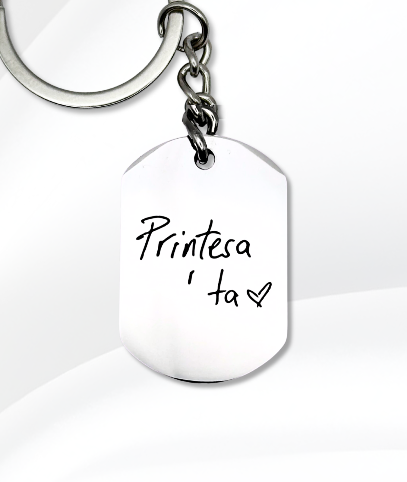 Breloc Cu Buze Mic - Personalizat Gravat Din Oțel