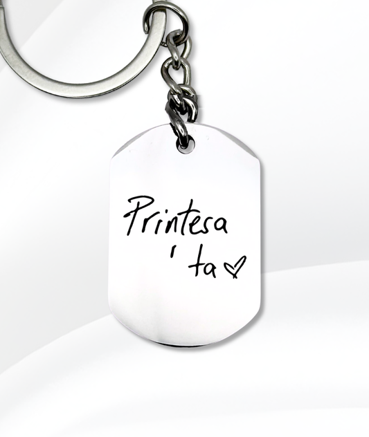 Breloc Cu Buze Mic - Personalizat Gravat Din Oțel