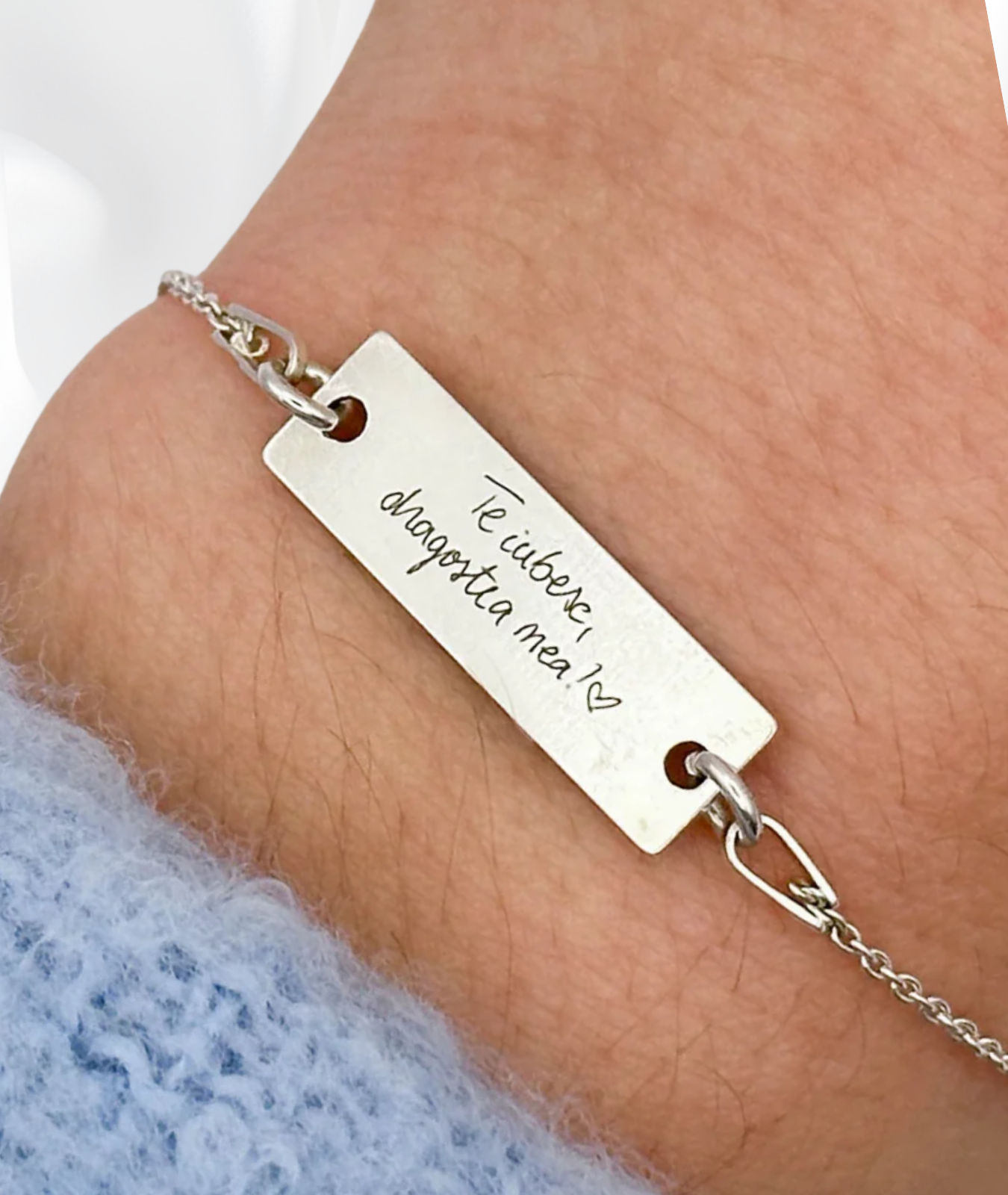 Brățară Argint Personalizată - Scrisul Tău de Mână