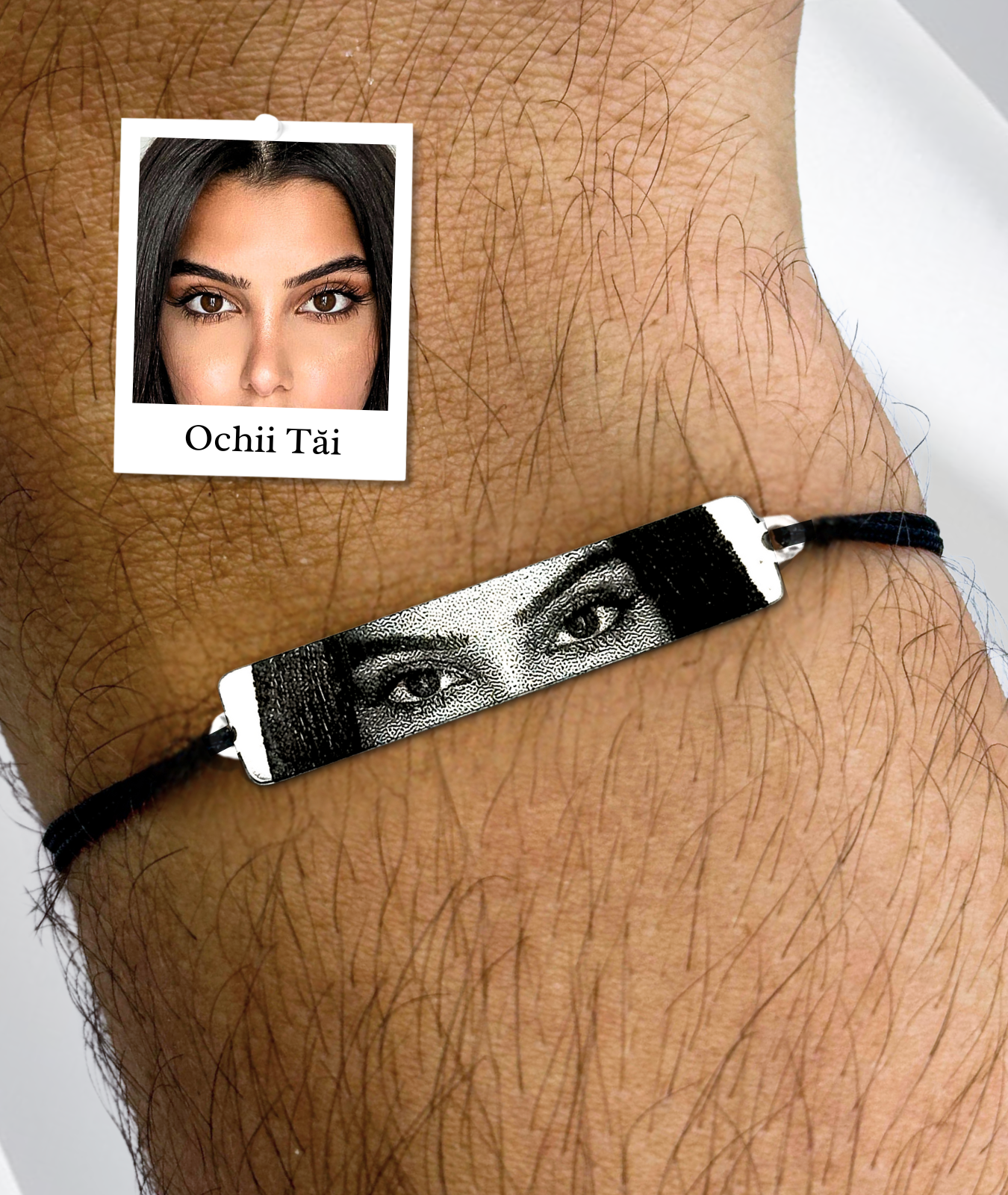 Set Cuplu - 2x Brățară Cu Ochi™ - Personalizate Realist - Fotogravate Din Argint