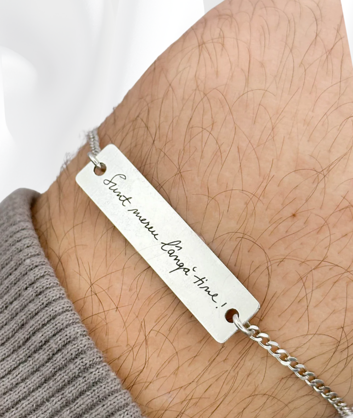 Brățară Argint Personalizată - Scrisul Tău de Mână