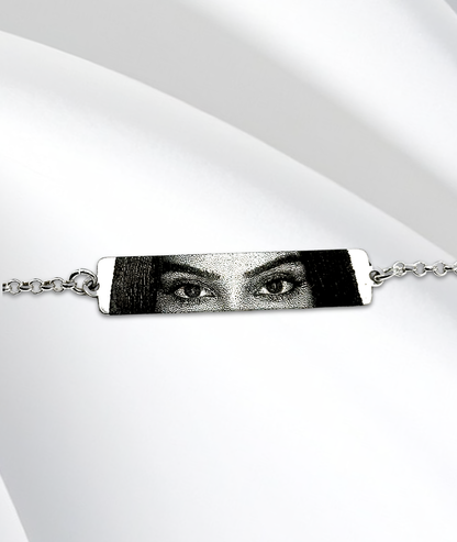 Brățară Cu Ochi™ - Personalizată Realist - Fotogravată Din Argint