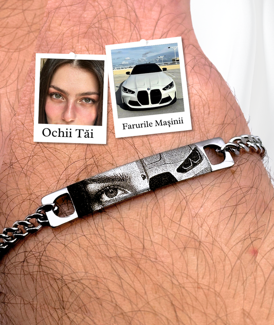 Brățară Cu Ochii și Mașina Ta™ - Gravată Realist