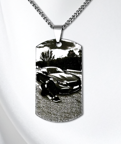 Breloc cu Poza Voastră™ - Personalizat și Fotogravat în Oțel