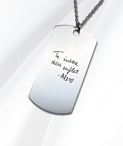 Lănțișor Argint Personalizat Army - Buzele Tale