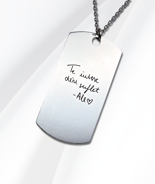 Lănțișor Argint Personalizat Army - Buzele Tale