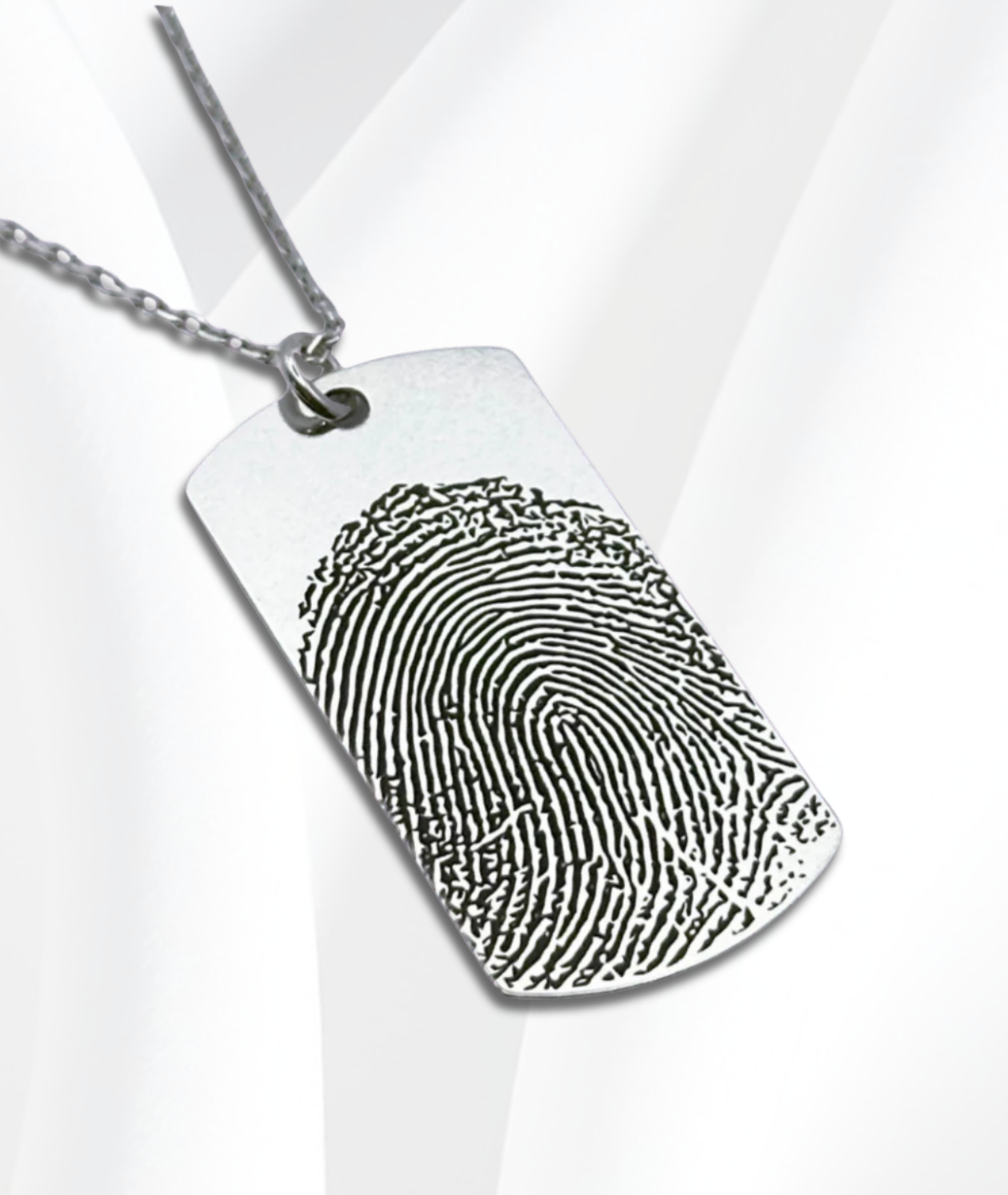 Lănțișor Argint Personalizat Army - Amprenta Persoanei Iubite