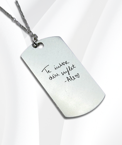 Lănțișor Argint Personalizat Army - Buzele Tale