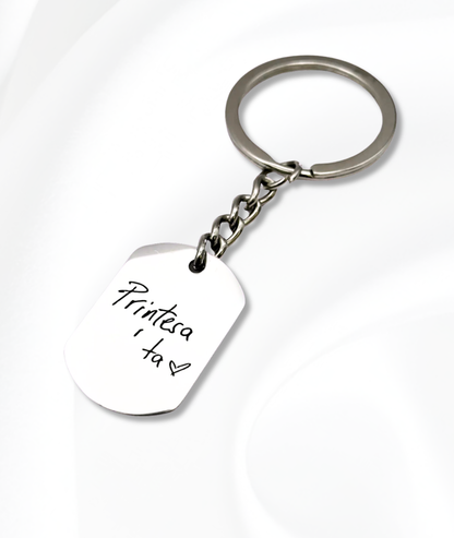 Breloc Cu Buze Mic - Personalizat Gravat Din Oțel