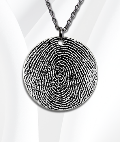Lănțișor Argint Personalizat Cerc - Amprentele Voastre