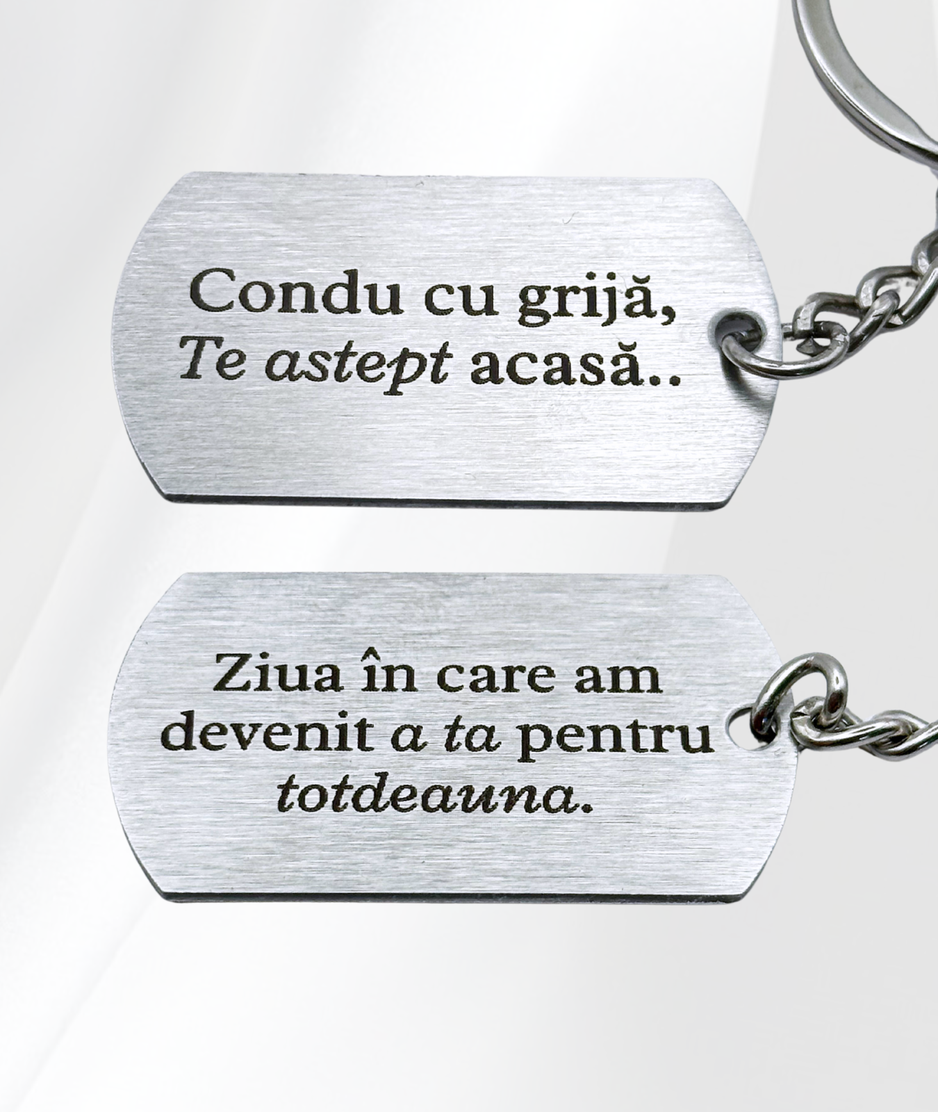 Breloc cu Poza Voastră™ - Personalizat și Fotogravat în Oțel