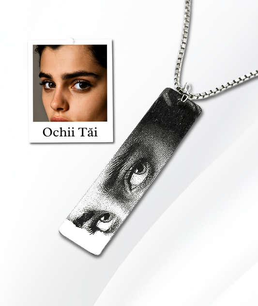 Lănțișor Argint Personalizat Realist - Ochii Tăi™