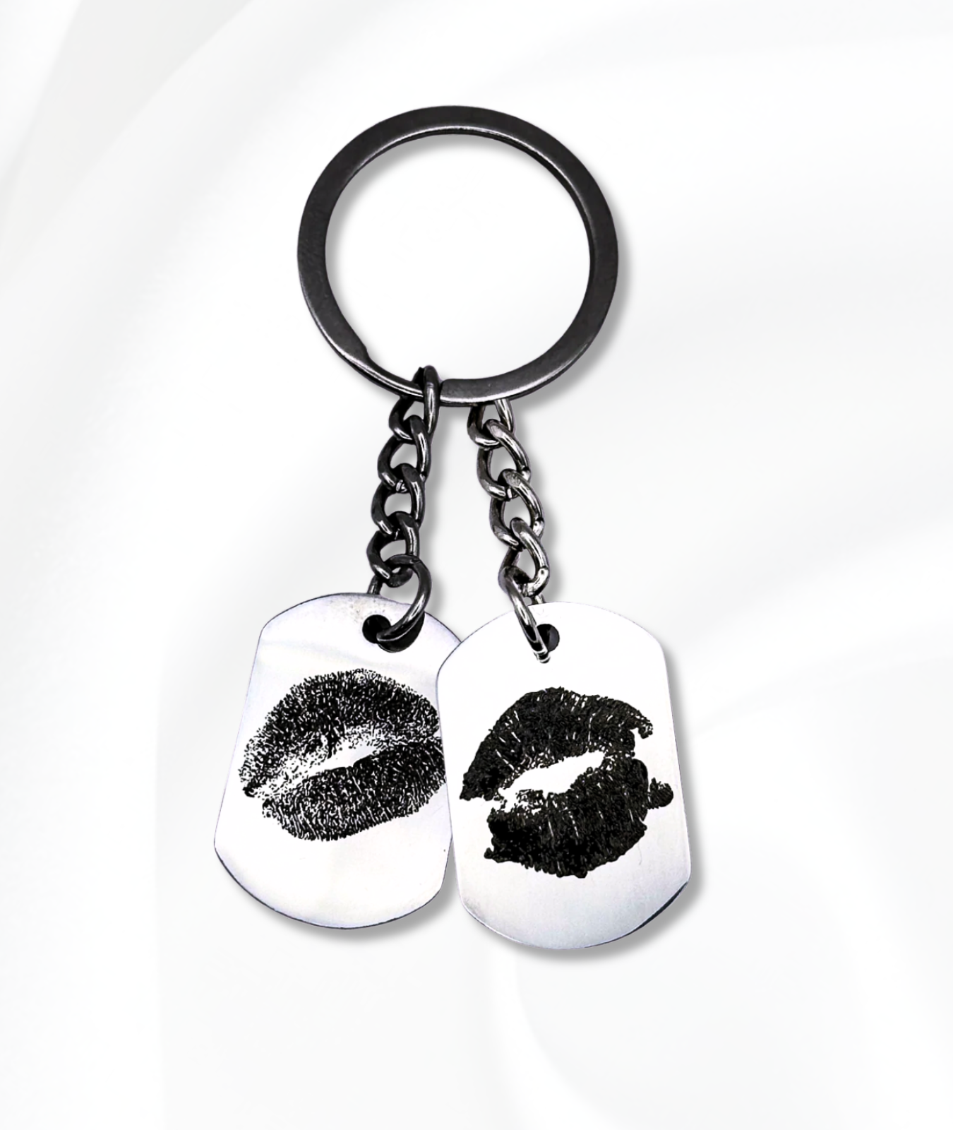 Breloc Cu Buze Mic - Personalizat Gravat Din Oțel