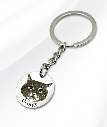 Breloc Oțel Personalizat - Fața Animăluțului Tău