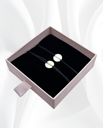 Set Cuplu - 2x Brățari Argint - Personalizată Gravate