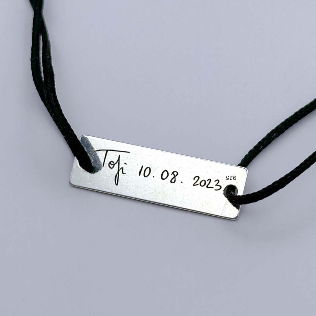 Bratara fotogravata din argint cu ochii animalului tau personalizata