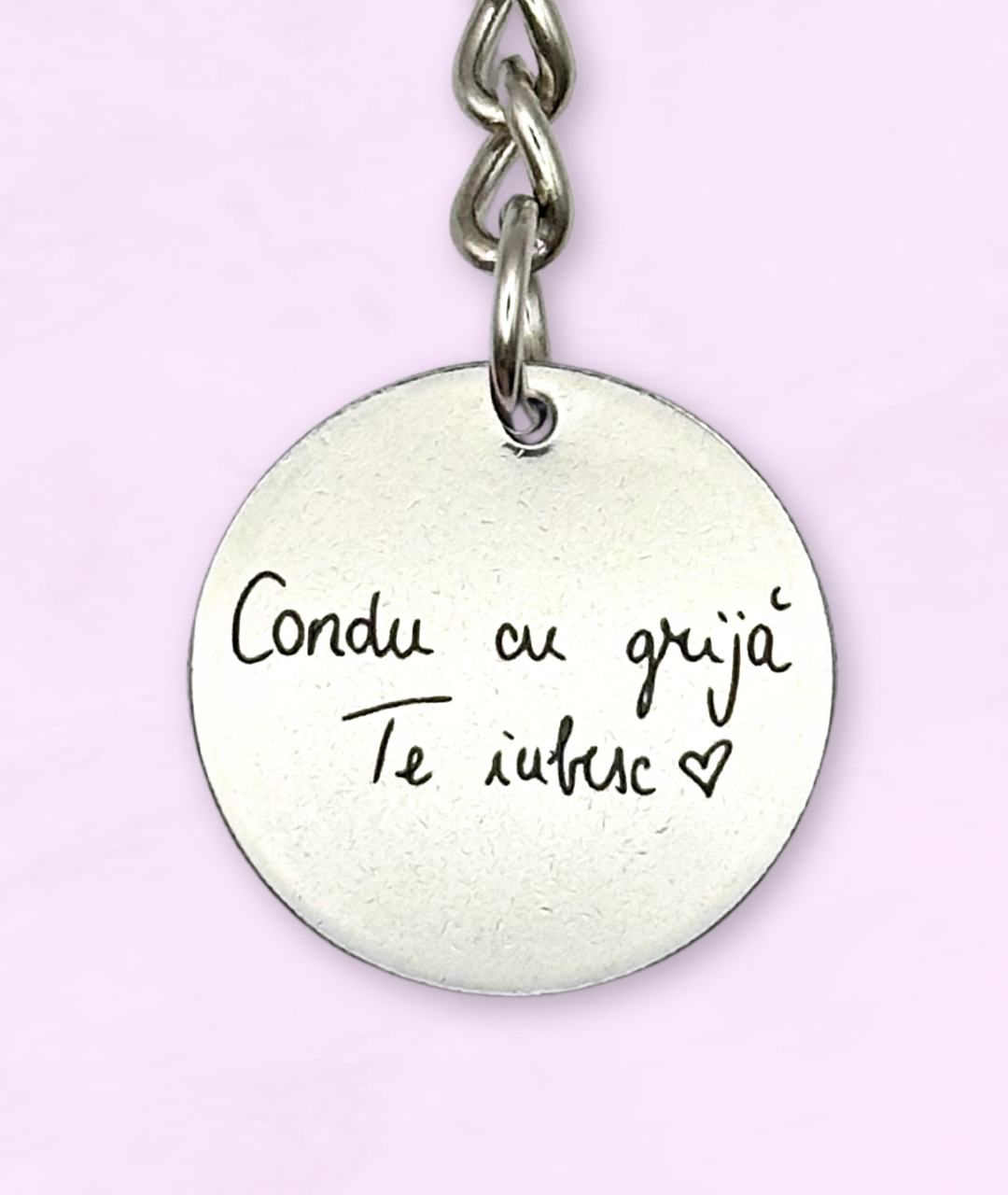 Breloc personalizat gravat cu ochii tăi preferați din oțel.