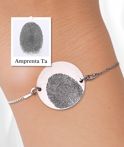 Brățară Argint Personalizată - Amprenta Persoanei Iubite