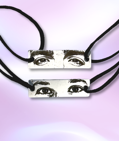 Set Cuplu - 2x Brățară Cu Ochi™ - Personalizată Fotogravată Din Argint