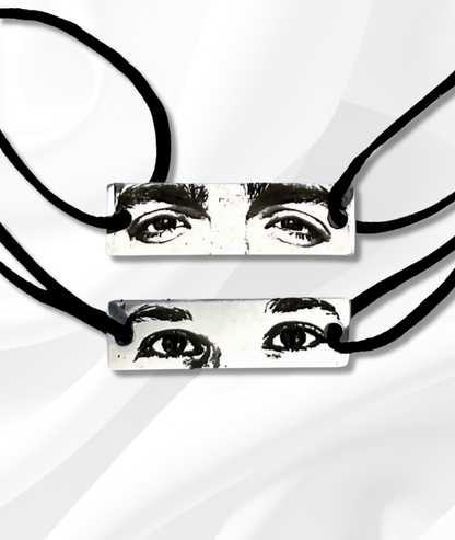 Set Cuplu - 2x Brățară Cu Ochi™ - Personalizată Fotogravată Din Argint