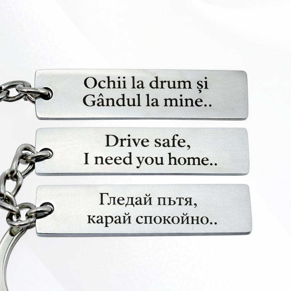 Breloc Cu Ochii și Mașina Ta - Gravat Realist – cadou personalizat gravat